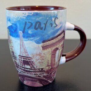 PARIS France Landmarks Mug ~ Eiffel Tower ~  Arc de Triomphe ~ Notre Dame